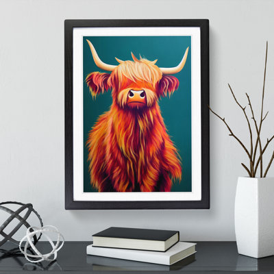 Highland Cow Art No.4 - Single Picture Frame Print