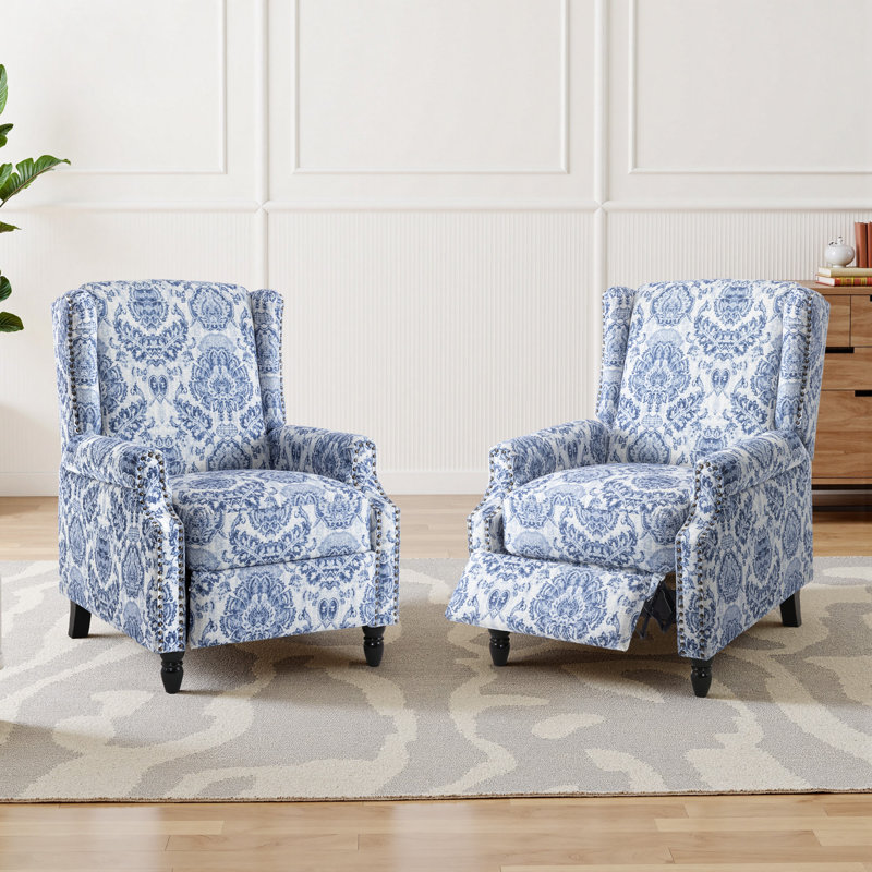 29.13cm Wide Standard Recliner, Navy Floral
