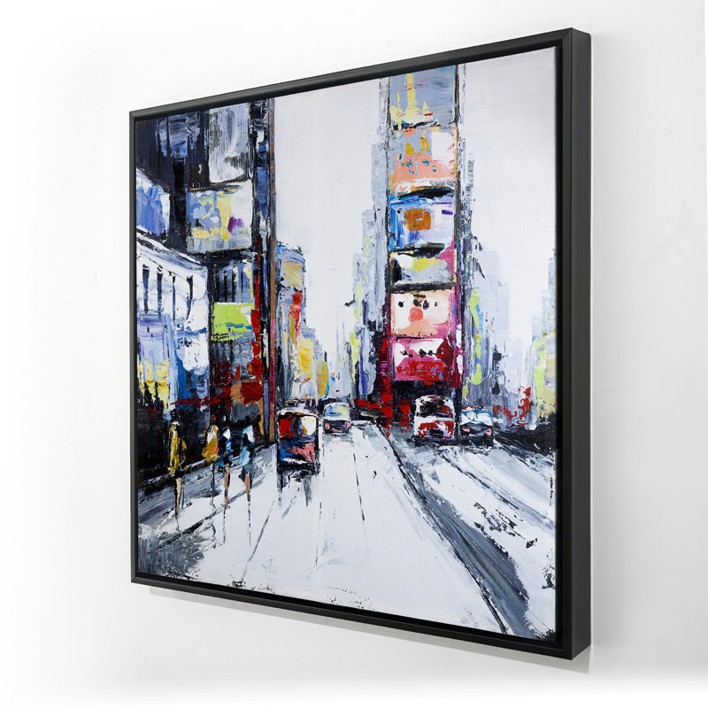 Time Square - Red Framed Canvas for Home Decor | Art Decor