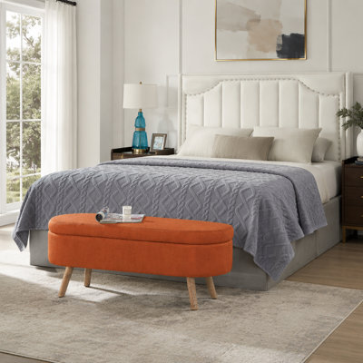 Banc de rangement avec repose-pieds ovale Luxury