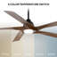 Ventilateur de plafond intelligent d'intérieur / extérieur à 5 pales Zeke avec kit d'éclairage à DEL à température de couleur 2700K-3000K-3500K-4000K-5000K et télécommande inclus, fonctionne avec l'assistant Google, Amazon Alexa, Samsung Smart Things-125304447