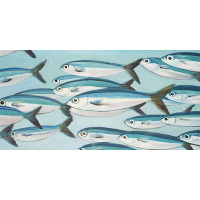 Small fish of caesio caerulaurea - 15.75"x31.50" Desk mat