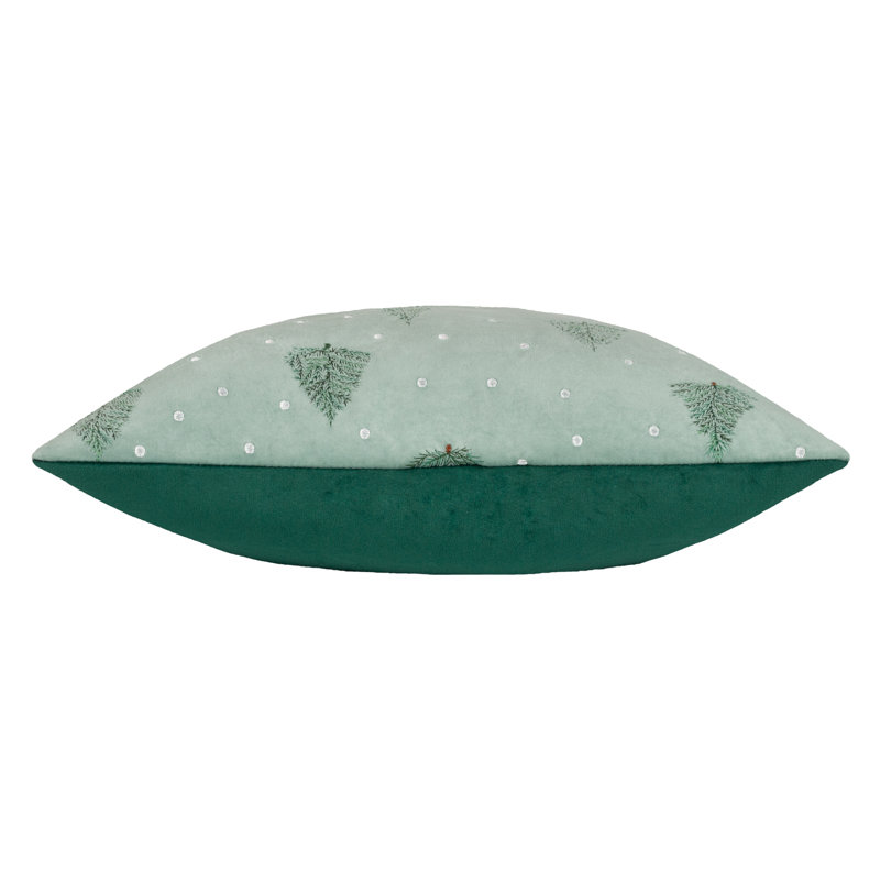 Floral Green Square Throw Cushion