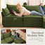 Canapé modulaire en U modulaire en forme de U, canapé Cloud moderne confortable, siège profond avec coussin décoratif et repose-pieds mobile, vert
