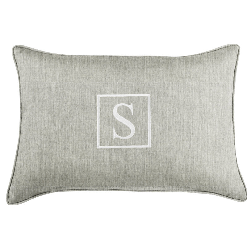 Housse et insert de coussin d'extérieur rectangulaire Kerrell, Gris granite, S