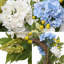 Décoration murale hortensia artificielle printemps et été Eucalyptus 15,7 pouces bleu et blanc, porte d'entrée