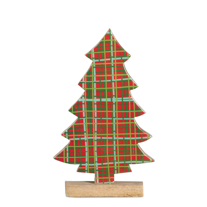 Plaid Pattern Tabletop Tree