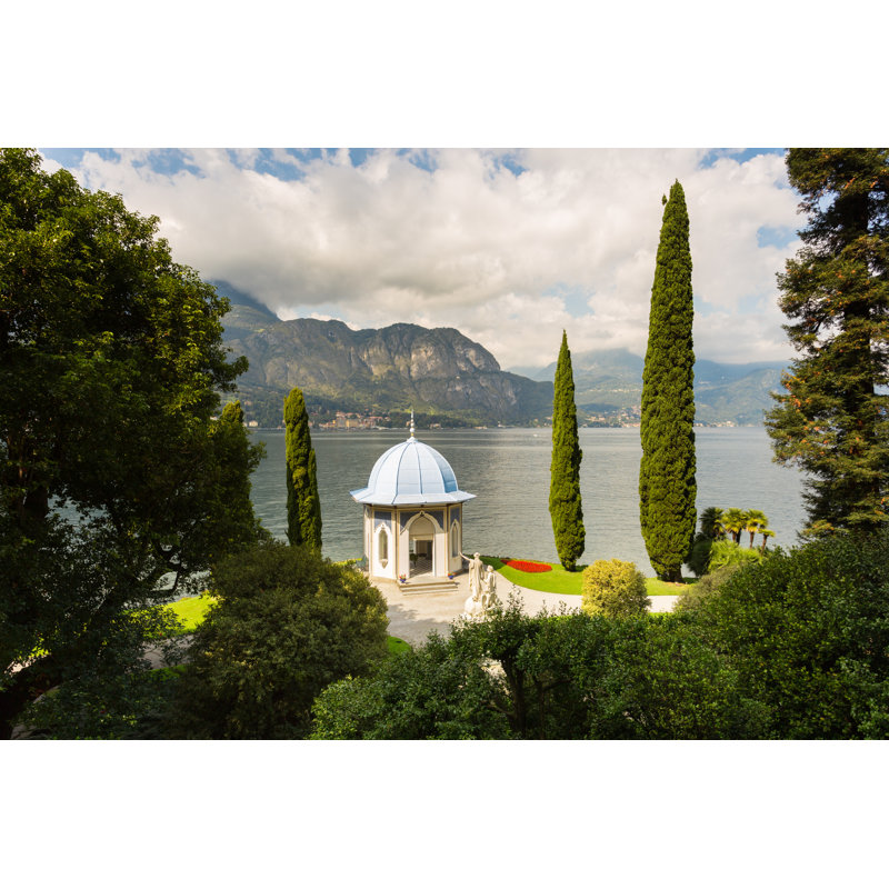 Tea House On The Shore Of Lake Como, Italy by Benlankamp - Wrapped Canvas Print, 30cm H x 46cm W