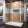 Flex 60" W x 36'' D x 74.75" H Semi-Frameless Rectangle Shower Enclosure with Base Included