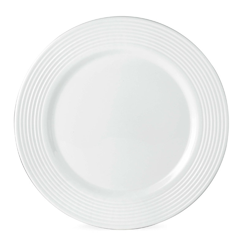 Assiette plate 11 "Lenox Tin Can Alley, Blanc