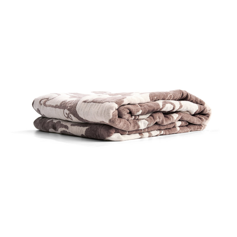 Clouds Hand Woven Throw Blanket, Fawn