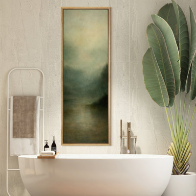 Abstract Landscape Framed Canvas Wall Art - Neutral Minimalist Print for Modern Wall Decor