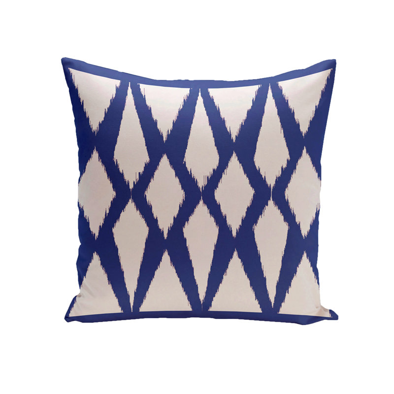 Ikat Reversible Throw Pillow, Dazzling Blue, 20" H x 20" W x 1" D