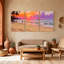 Plage, coucher de soleil, plage, palmiers, océan, vagues, ciel, ensemble de 3 impressions sur toile-2029947138