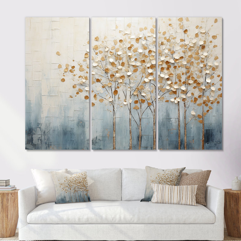 Graham - Tree Wall Art Set, Wrapped Canvas, 40" H x 60" W