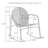 Burley 3 Pieces of Outdoor Rocking Chair Set Turquoise Gloss - Side Table & 2 Rocking Chairs-101046021