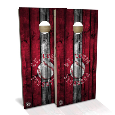St. Louis Baseball Cornhole Board Set | Includes (2) Boards, (8) Bags & Optional Accessories