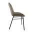 Ensemble de chaises de salle à manger rembourrées, similicuir, structure en métal, style moderne (kaki froissé) (ensemble de 2)-1374636498