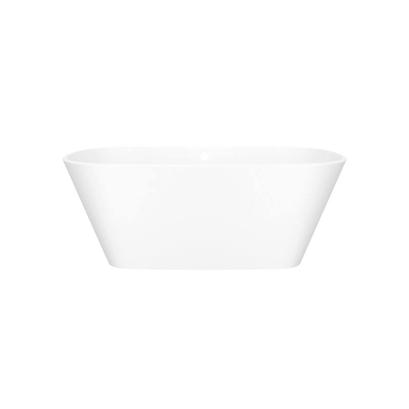 Vetralla 59" x 29" Freestanding Soaking Bathtub, Matte White