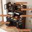 Armoire de rangement autoportante l 63 po avec rehausse