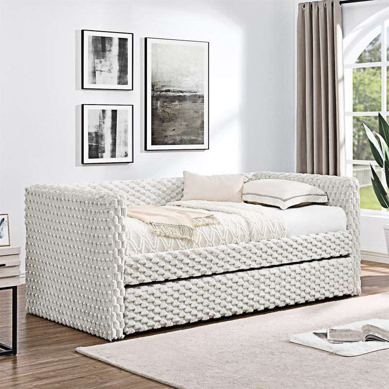 Upholstered Sofa Bed Daybed, Beige