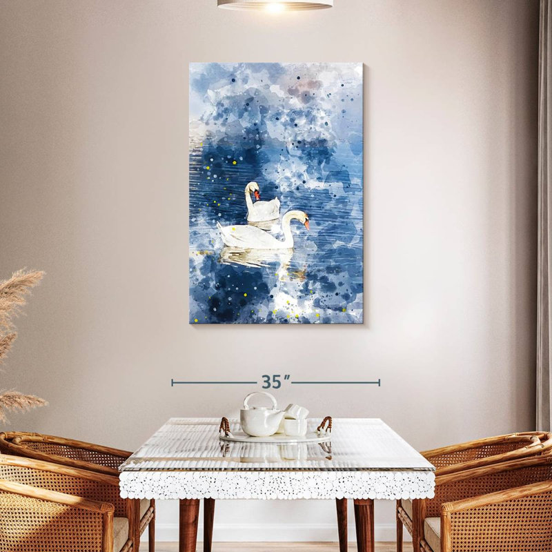 Brampt Swans Amour, 45" H x 30" W