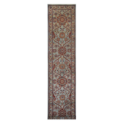 High-Quality Hand-Knotted Blue And Red Area Rug
