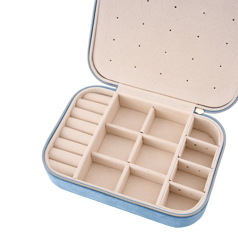 Leather Jewellery Box +, Blue