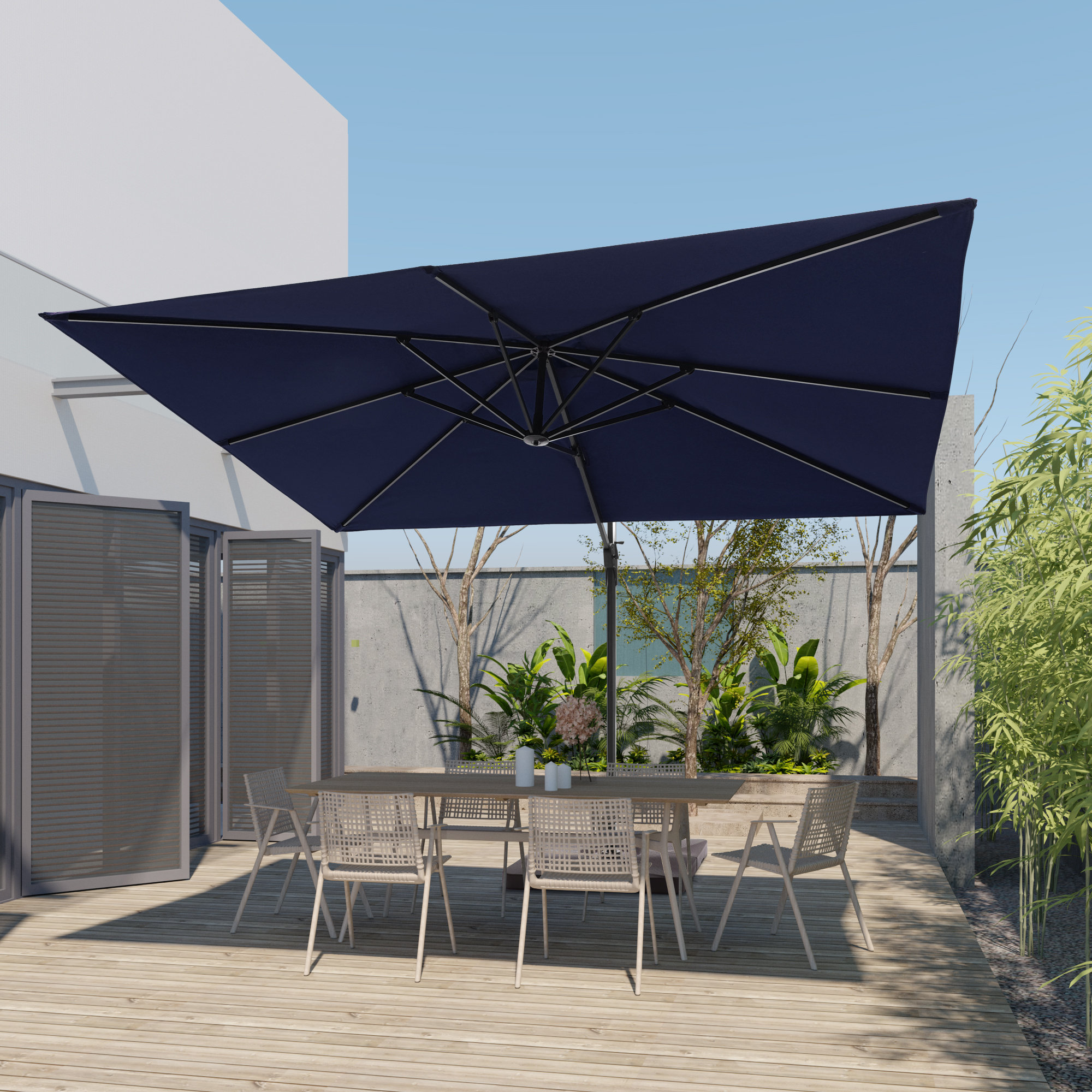 Arlmont & Co. Roselinda 11.5 x 9 ft. Cantilever Patio Umbrella Outdoor