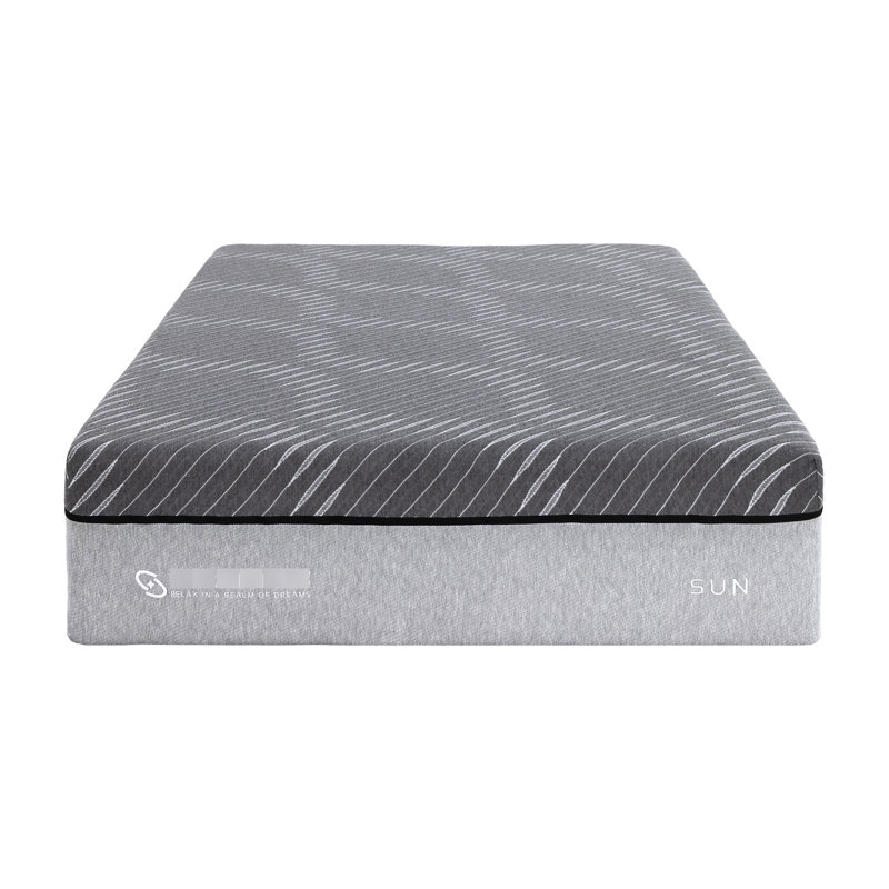 Grand matelas de 14 pouces avec ressorts ensachés, mousse à mémoire de forme et couches, comprimé, roulé, couleur grise, housse de protection contre les chutes d'eau douce 14 pouces, grand, matelas, combinaison de ressorts,