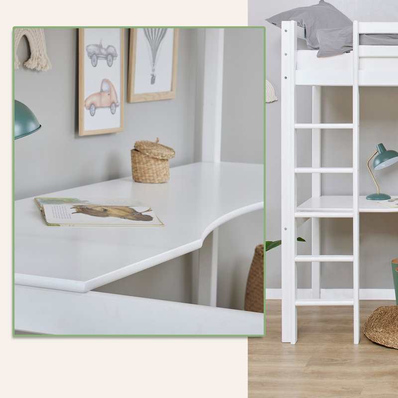 Eco Dream European Single (90 X 200 Cm) High Sleepers with Built-in Ladder Included with Desk Included