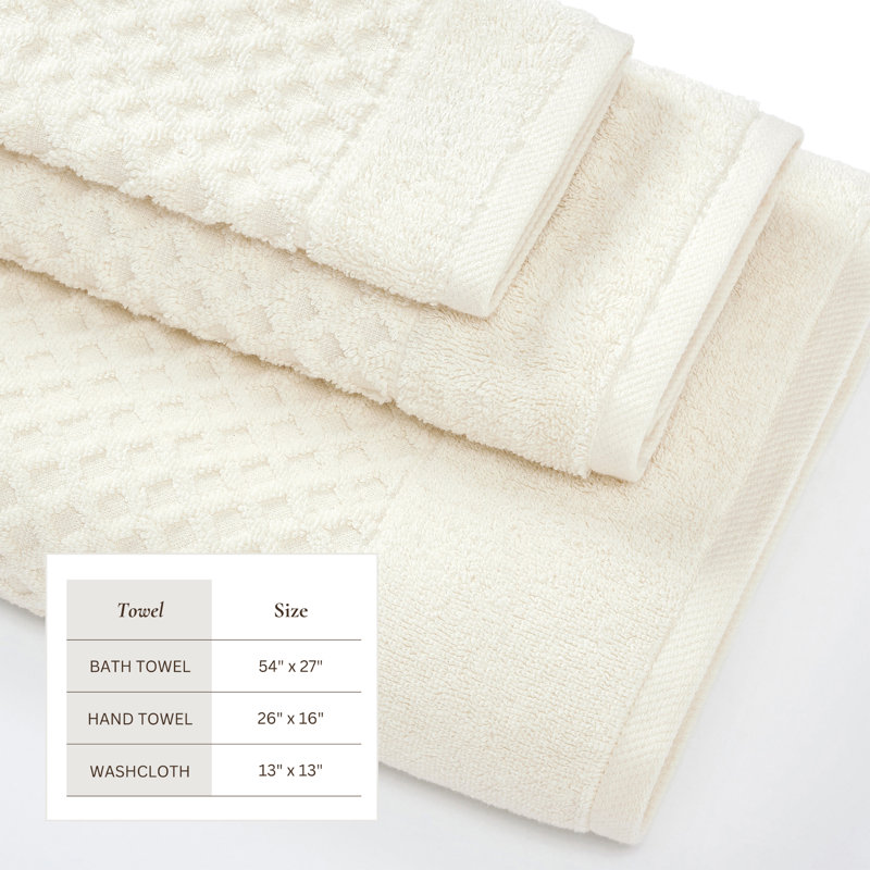 Ensemble de serviettes 100% coton ultra doux et absorbant, Avoine, Ensemble de serviettes 6 pièces