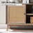 Linets Natural Rattan TV Stand,TV Console Table With Adjustable Shelves For TVs Up 75"-1719503496