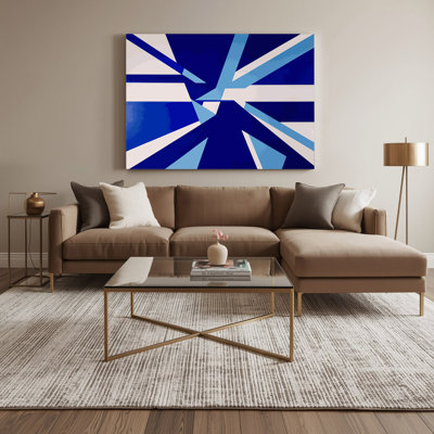 Hard Edge 35 Blue Canvas Wall Art