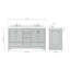 Meuble-lavabo double avec plateau Abshire 61-93359465
