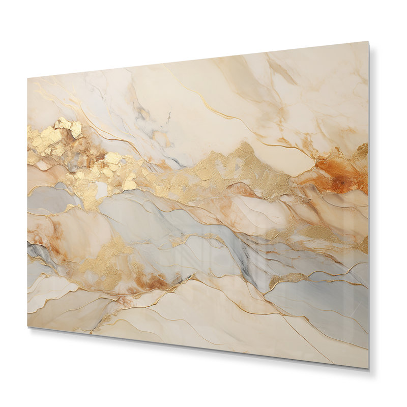 - Impression d'art mural abstrait en métal, H 24 po x l 32 po x P 1 po