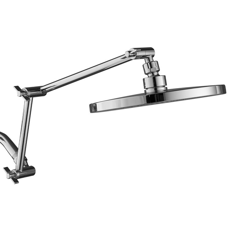 Shower Head Extension Arm Extender 16 in Adjustable Angle Height G1/2 Universal
