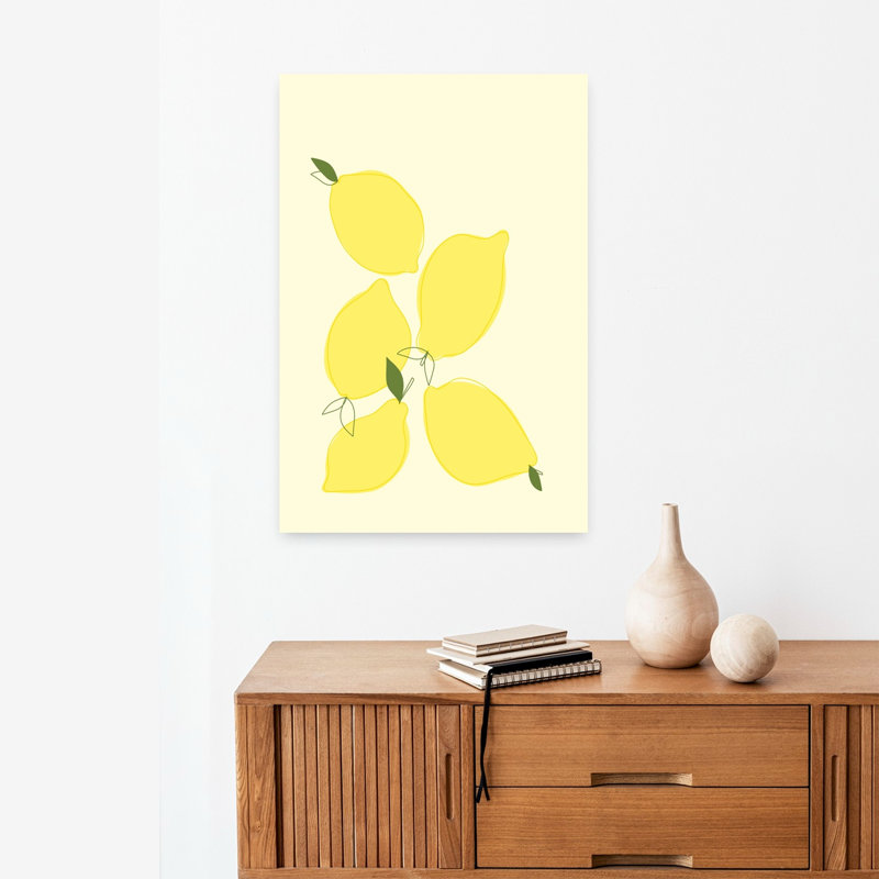 Lemon Harmony, art contemporain contemporain, paysage moderne, H 24 po x l 16 po