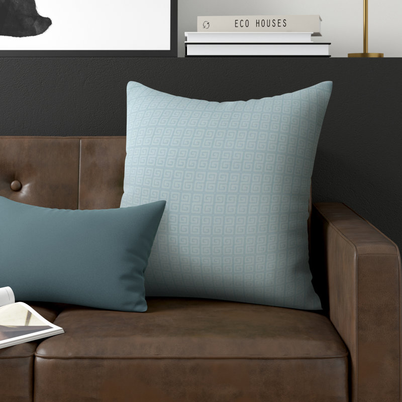Geometric Reversible Throw Pillow, 16" H x 16" W, Omar/Bahama