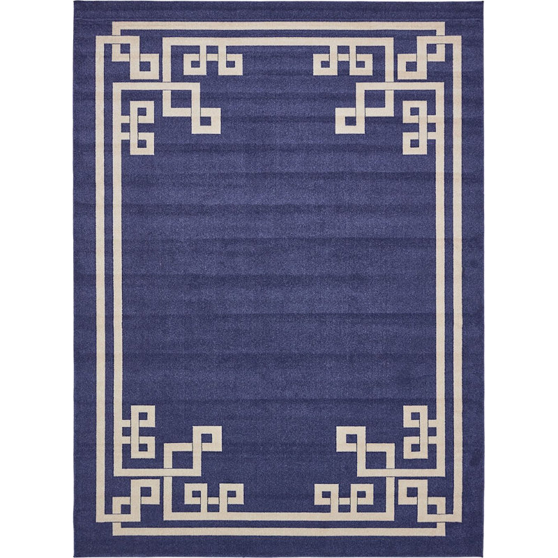 Tapis géométrique mauve Rhodes, Rectangle 2 pi 2 po x 3 pi