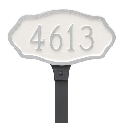 Petite plaque d'adresse avec pelouse