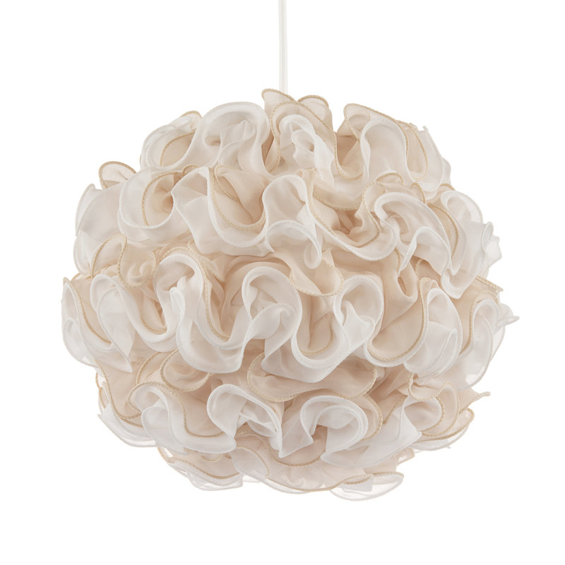 Modern Ribbon Velvet Fabric Round Pendant Light Shade By 