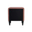Ensemble de meubles de chambre 3 pièces comprenant un lit simple, des tables de chevet, une tête de lit capitonnée rose et un revêtement en tissu.-962890143