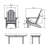 Anette Outdoor Adirondack Chair Set with Conversation Table-564347286