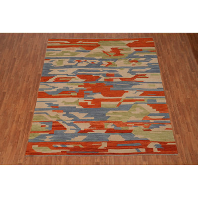 Modern Multi-Colored Kilim Distinctive Style Rug 9x10