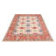 Tapis unique en laine noué à la main 6 pi 5 po x 10 pi 5 po nouvel âge Amai - rouge / bleu / brun