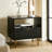 Nightstand With Drawer, End Table With Storage, Bed Side Table With Open Space For Bedroom, Modern Nightstand With Golden Handle, Side Night Stand For Bedroom, Living Room-771446833
