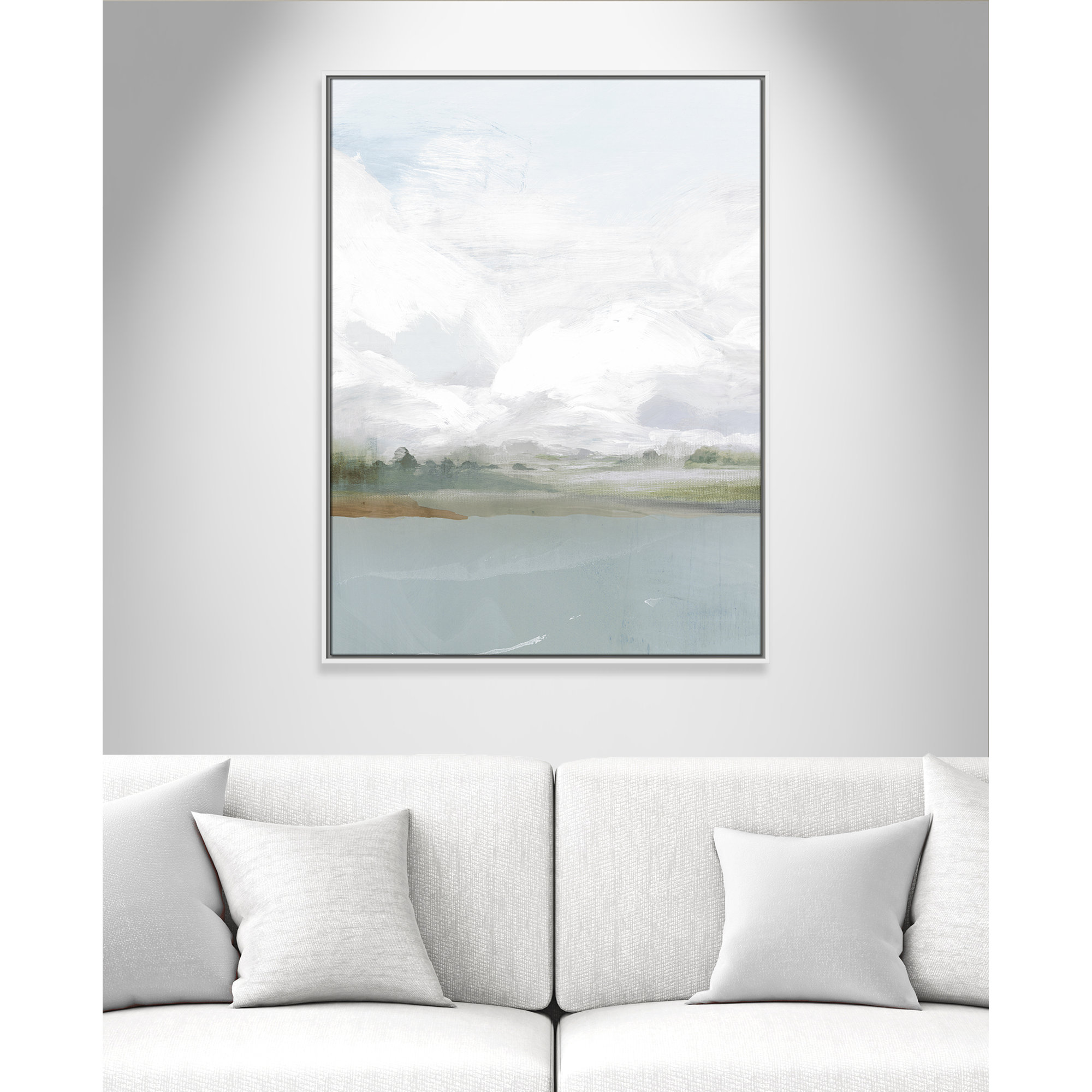 All Shore, 41.5" H x 31.5" W, White