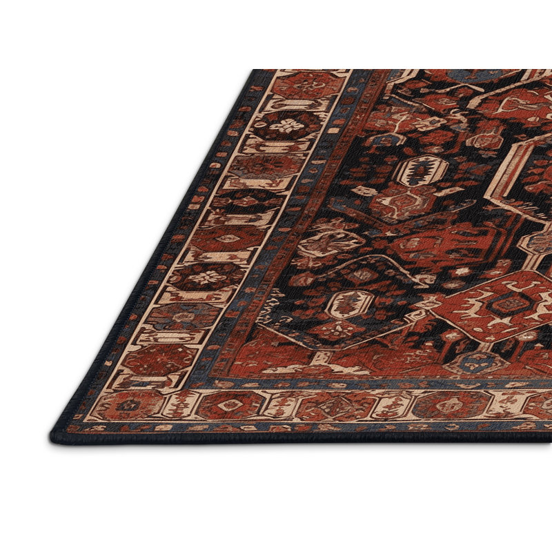 Machine Washable Turkish Brown Area Rug, Tapis de couloir 2 pi x 5 pi