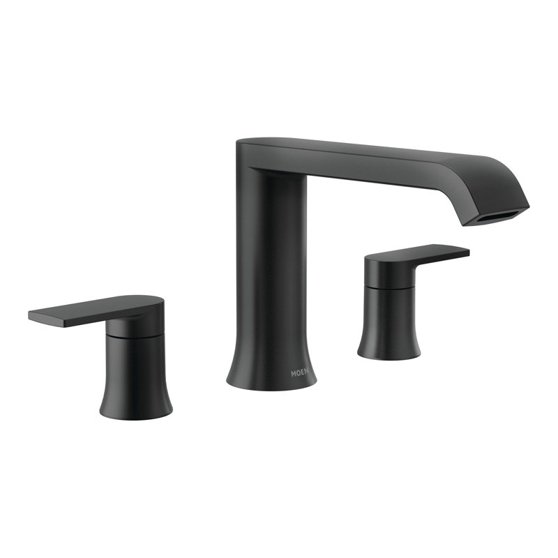 Moen Genta LX Two Handle 8 in. Widespread Bathroom Faucet Trim Kit, Valve Required, Matte Black